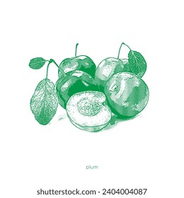 Halftone colorful concept vector fruits