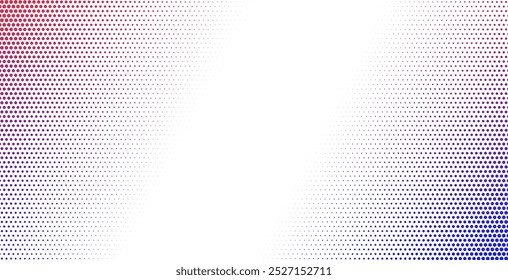 Fondo punteado colorido de semitono. Abstractas gradiente de Vector punteado con esquinas texturizadas
