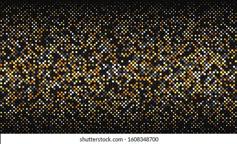 halftone colorful gold dark background