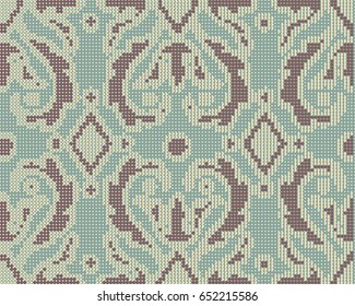 Halftone colorful seamless retro pattern curve spiral round rhomb check kaleidoscope