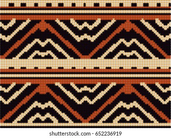 Halftone colorful seamless retro pattern primitive geometry triangle line