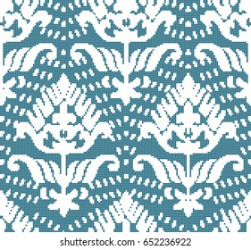 Halftone colorful seamless retro pattern blue dot line curve garden flower