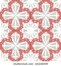 Halftone colorful seamless retro pattern star polygon geometry cross line