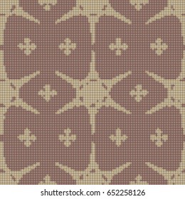 Halftone colorful seamless retro pattern vintage point round cross flower