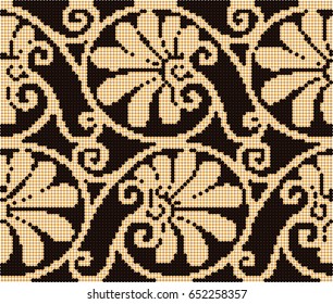 Halftone colorful seamless retro pattern vintage spiral curve round fan leaf