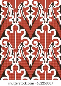 Halftone colorful seamless retro pattern vintage red nature garden leaf