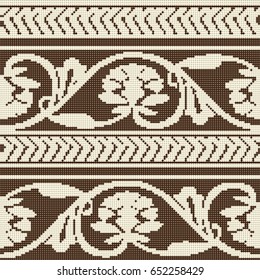 Halftone colorful seamless retro pattern round cross spiral flower vine arrow line