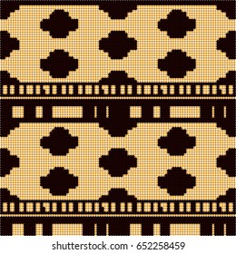 Halftone colorful seamless retro pattern vintage curve cross square line