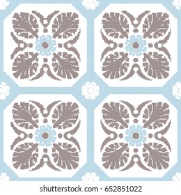 Halftone colorful seamless retro pattern fan shape cross flower