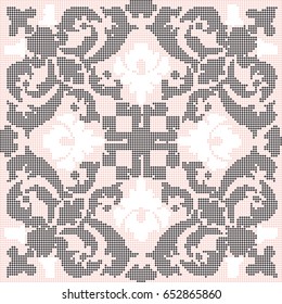 Halftone colorful seamless retro pattern pink geometry spiral curve kaleidoscope
