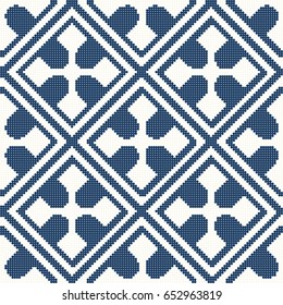 Halftone colorful seamless retro pattern square check cross geometry frame