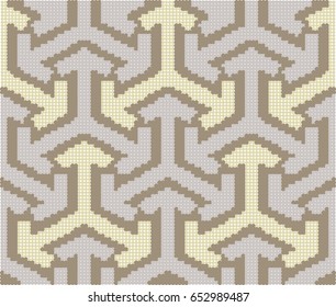 Halftone colorful seamless retro pattern geometry arrow triangle cross