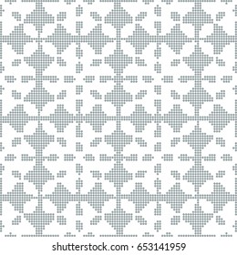 Halftone colorful seamless retro pattern check curve cross geometry