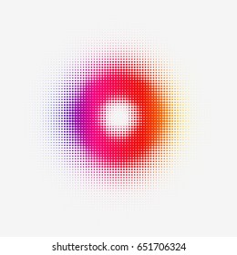 Halftone Colorful Torus for web or Print