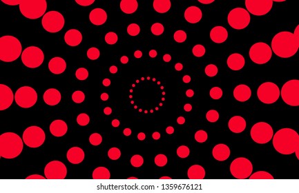 Halftone Colorfull background with Red color