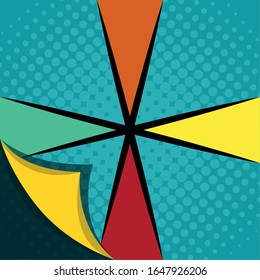Halftone comic background. Pop art wallpaper - Vector