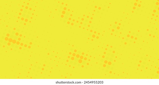 Halftone comic pattern. Yellow pop art background. Half tone texture with dots. Cartoon splash effect