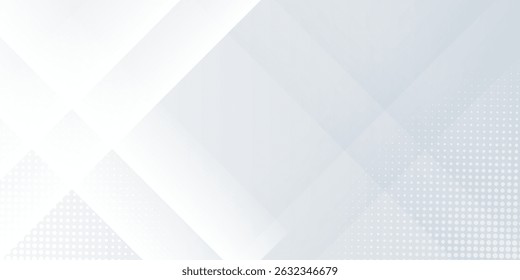 Halftone corner texture. Modern geometric background texture design. tone white and gray color abstract simple style pattern. space concept.