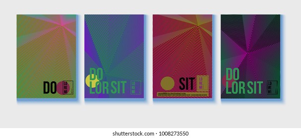 Halftone Covers Template. Creative Corporate Identity Design. Futuristic Abstract Geometric Business Backgrounds. VIP Print Halftone Minimal Covers. Neon Colored Retro Shapes, Folder Design.