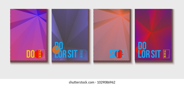 Halftone Covers Template. Creative Corporate Identity Design. Futuristic Pattern, Geometric Business 