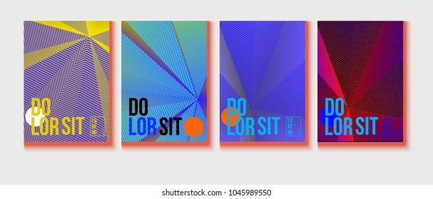 Halftone Covers Template. High-tech Corporate Identity. Futuristic Abstract Geometric Business Backgrounds. Contrast Halftone Covers Template. Vector Iridescent Science Poster Design.