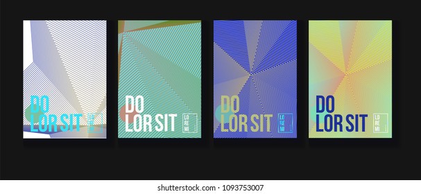 Halftone Covers Template. Modern Blend Funky Corporate Identity. Futuristic Pattern, Fluid Business Backgrounds. Contrast Neon Halftone Covers Set. Neon Colored Bright Shapes, Glitch Design.