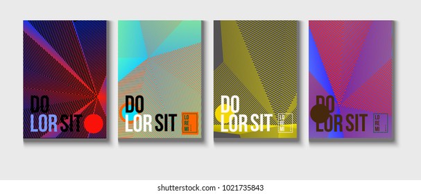 Halftone Covers Template. Simple Corporate Identity Design. Futuristic Posters, Geometric Business Backgrounds. Contrast Halftone Covers Template. Vector Iridescent Science Poster Design.