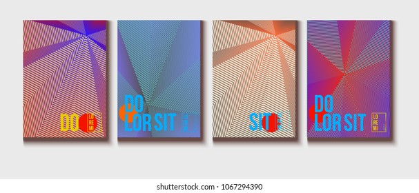 Halftone Covers Template. Simple Corporate Identity Design. Futuristic Pattern, Abstract Business Backgrounds. VIP Print Halftone Minimal Covers. Vector Iridescent Party Poster Design.