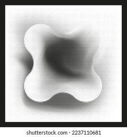 Halftone cross Figure. Geometric shapes with texture.