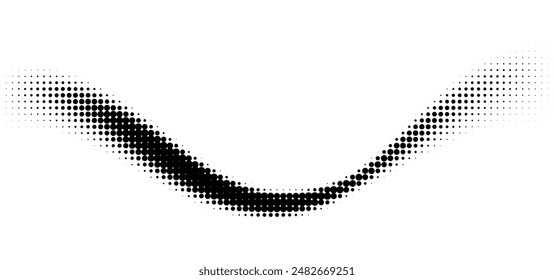 halftone curved line pattern. gradient halftone dots backgrounds