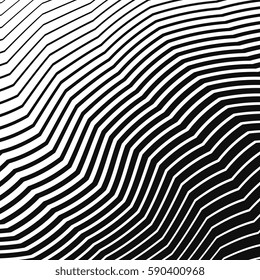 halftone curved zigzag lines background. abstract vector graphic