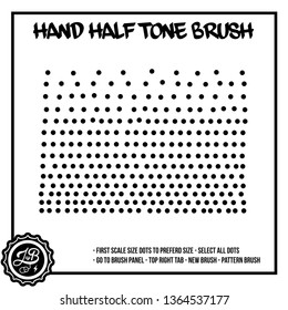 Halftone custom brush
