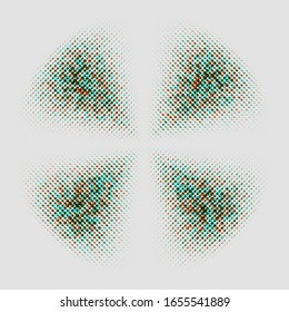 Halftone Dark Spots Dotted Geometric Texture Background. EPS10 Vector