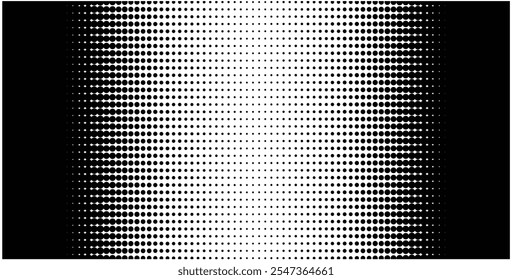 Grunge medio tono gradiente de fondo. Textura de ruido de grano desvanecido. Fondo de pantalla de arena blanco y negro. Fondo pixelado retro. Plantilla texturizada de Diseño gráfico de Vector. Superposición de cómic de estilo anime o manga. 