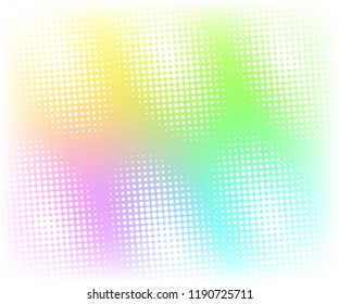 Halftone design background multicolor on white.