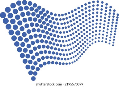 Fahnenelement für die Gestaltung von Halftone