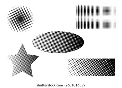 Halftone design effect. Dotted Black and white abstract background pattern. Dispersed dotted pattern vector. Vector illustration. 