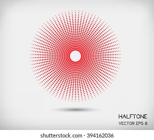 Halftone design element.Abstract logo design.Halftone dots business icon.Vector illustration.