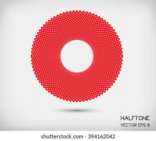 Halftone design element.Abstract logo design.Halftone dots business icon.Vector illustration.