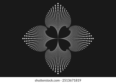 Halftone design elements. Seamless black dots - white background - vector Illustration. Half tone dots gradient background.