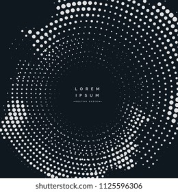 halftone design on dark background