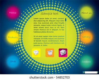 Halftone design website template design