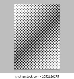 Halftone diagonal square pattern background flyer design - vector illustration with diagonal squares