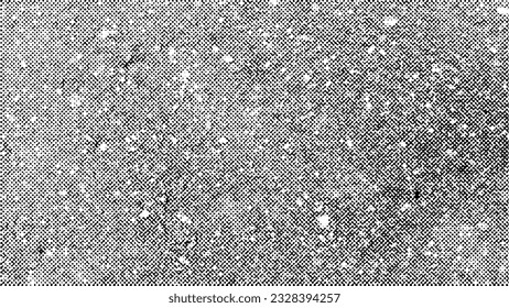 Halftone Distressed overlay texture of concrete, stone or asphalt. grunge background. 16x9 abstract vector illustration