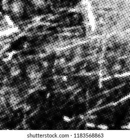 Halftone Distressed Overlay Texture for your design. Empty grunge design element. EPS10 vector.