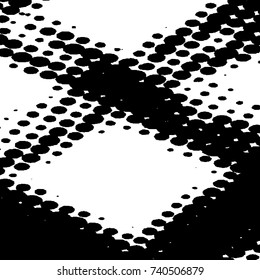 Halftone Distressed Overlay Texture for your design. Empty grunge design element. EPS10 vector.