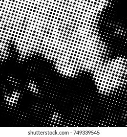 Halftone Distressed Overlay Texture for your design. Grunge Artistic grainy background. EPS10 vector.