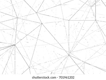 Halftone distressed scratched wireframe background. Vector illustration