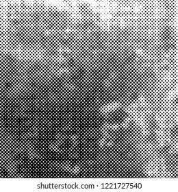 Halftone Distressed Texture for your design. Grunge dotted overlay texture. EPS10 vector.