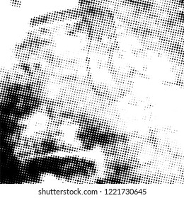 Halftone Distressed Texture for your design. Grunge dotted overlay texture. EPS10 vector.